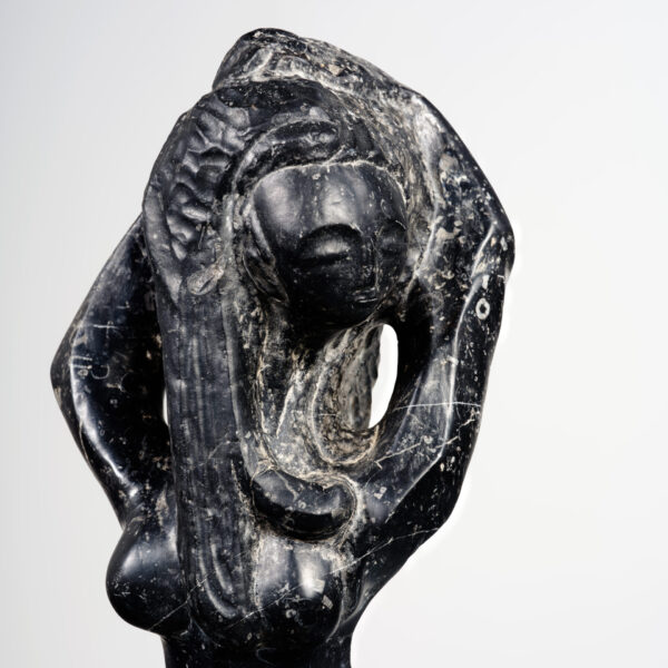 « Femme stylisée » en marbre fossile noir, Georges Oudot (1928-2004), vers 1955, vue 6