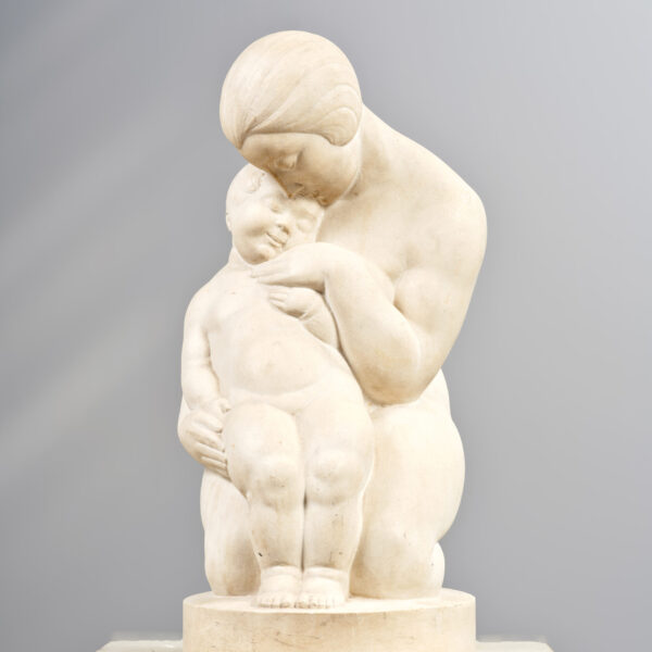 “Tendresse”, stone sculpture, Émile Just Bachelet (1892-1981), circa 1930, view 2