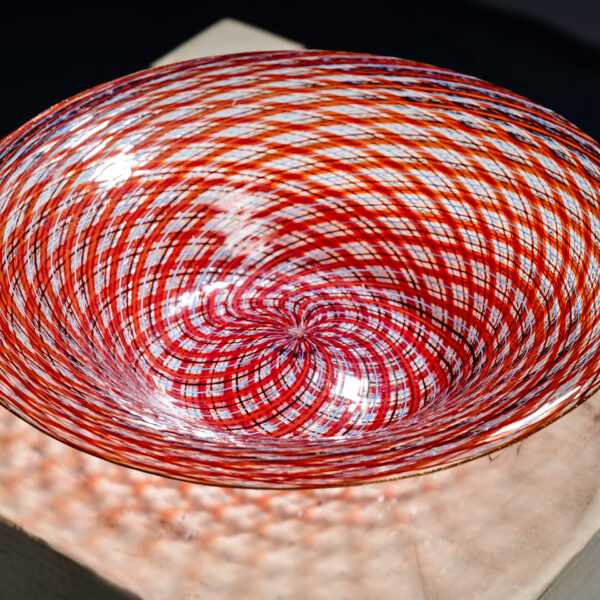 Coupe « Reticello » en verre soufflé, MVM Cappellin, Murano, vers 1930, vue 2