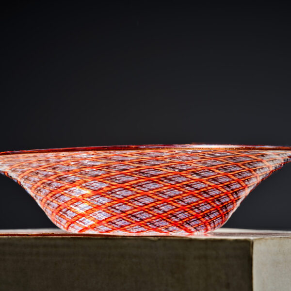 Coupe « Reticello » en verre soufflé, MVM Cappellin, Murano, vers 1930, vue 4