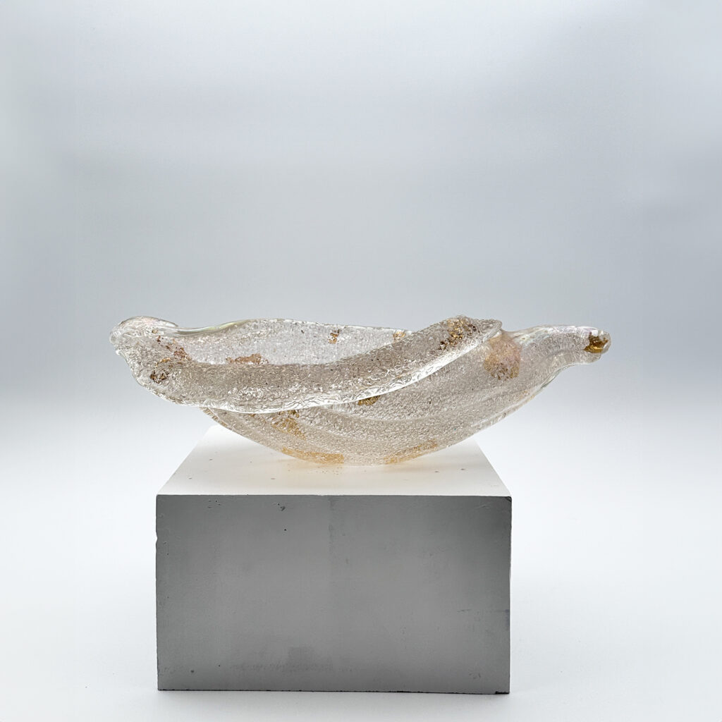 “Rugiadoso” conch in glass and gold leaf, Ercole Barovier (1889-1974) for Barovier & Toso, circa 1940