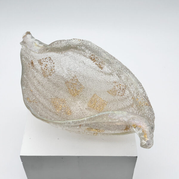 “Rugiadoso” conch in glass and gold leaf, Ercole Barovier (1889-1974) for Barovier & Toso, circa 1940, view 4