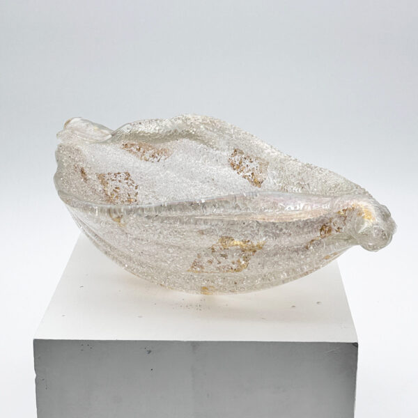 “Rugiadoso” conch in glass and gold leaf, Ercole Barovier (1889-1974) for Barovier & Toso, circa 1940, view 3