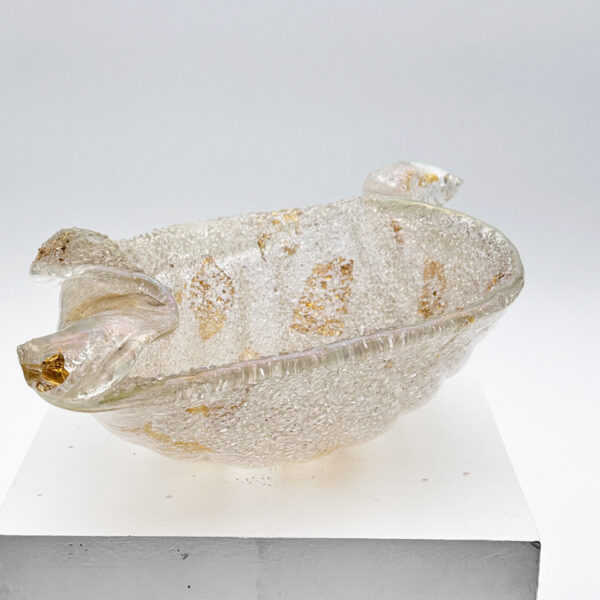 “Rugiadoso” conch in glass and gold leaf, Ercole Barovier (1889-1974) for Barovier & Toso, circa 1940, view 2