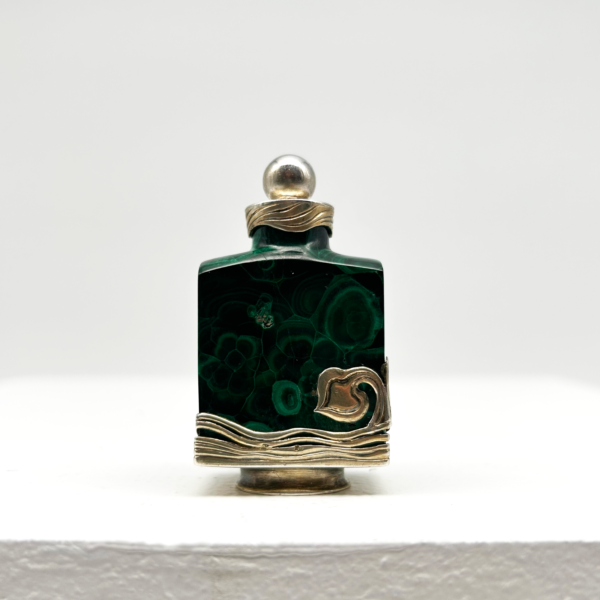 Flacon en malachite et argent, Henri Vever (1854-1942), vers 1900, vue 4