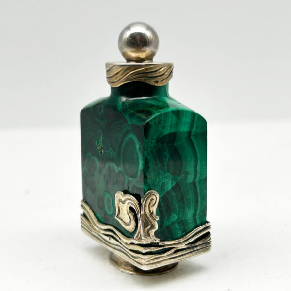 Flacon en malachite et argent, Henri Vever (1854-1942), vers 1900, vue 5
