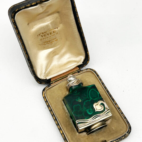 Flacon en malachite et argent, Henri Vever (1854-1942), vers 1900, vue 2