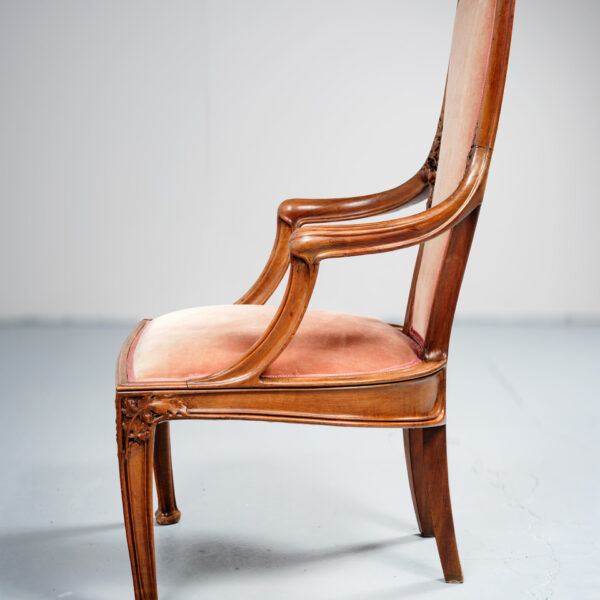“Les Tomates” high-back armchair, Louis Majorelle (1859-1926), circa 1904, view 4