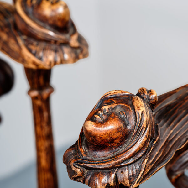Pair of carved armchairs with female heads, Ernesto Basile (1857-1932), view 4