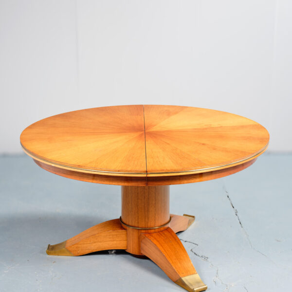 Table basse transformable en acajou, Jules Leleu (1883-1961), 1956, vue 2
