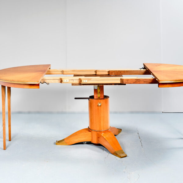 Table basse transformable en acajou, Jules Leleu (1883-1961), 1956, vue 6