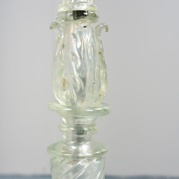 Lampadaire en verre de Murano irisé, Seguso Vetri d’Arte, années 1940, vue 4