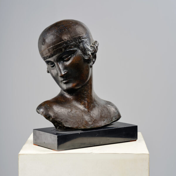 Tête à l’antique en bronze, Lucien Lafaye (1896-1975), vue 2