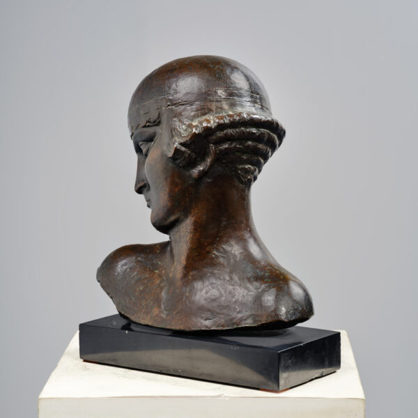 Tête à l’antique en bronze, Lucien Lafaye (1896-1975), vue 3