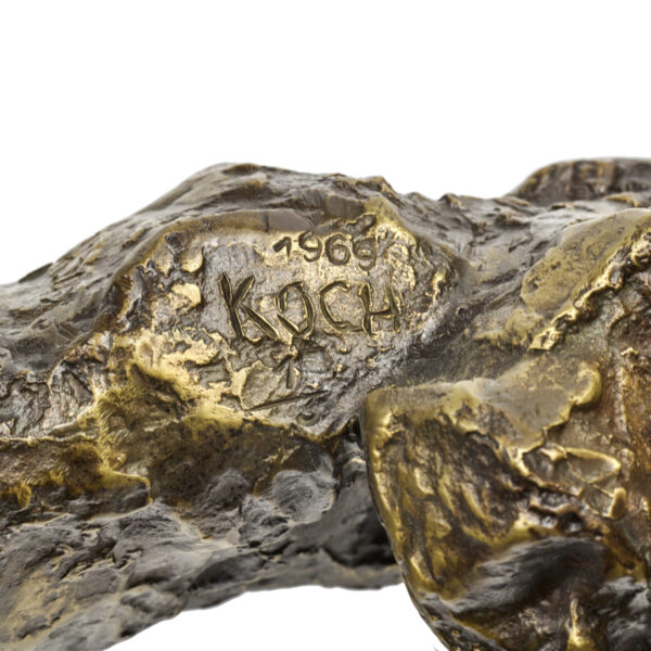 « Personnage tourmenté » en bronze doré, Gérard Koch (1926-2014), 1969, vue 3