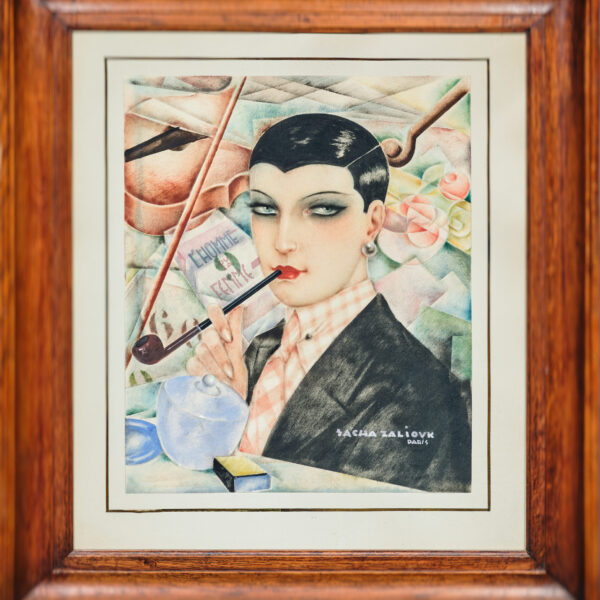 « La Garçonne », technique mixte, Sacha Zaliouk (1887-1971), 1927, vue 2