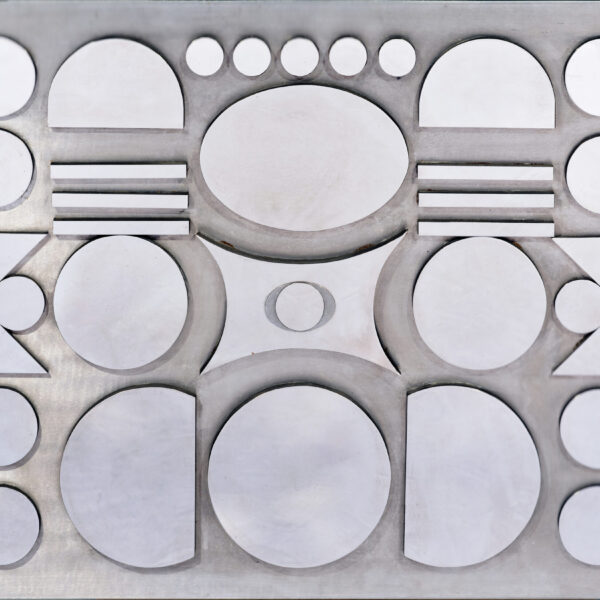 Midaform « Enkil » en acier et bois peint, Michel Degand (1934-2021), 1978, vue 2