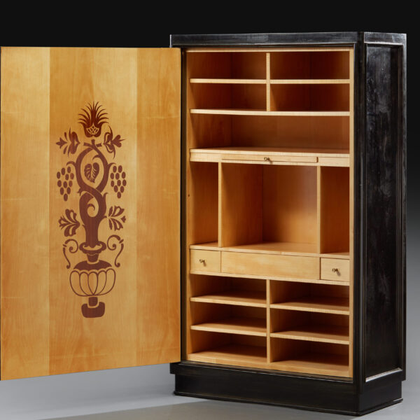 Meuble de rangement laqué noir marqueté, Jean Pascaud (1903-1996), vers 1940, vue 2