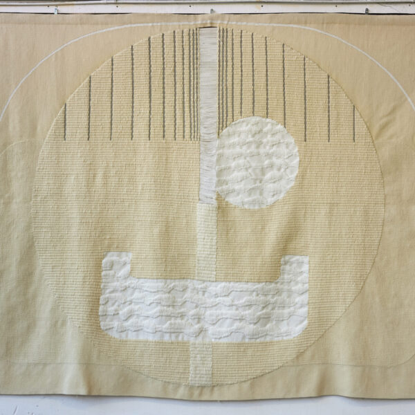 Tapisserie en laine et soie, Michel Degand (1934-2021), vers 1975, vue 2