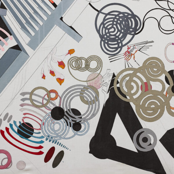 Acrylique et mine de plomb sur toile, Roland Michenet (1945-1974), vers 1967, vue 4