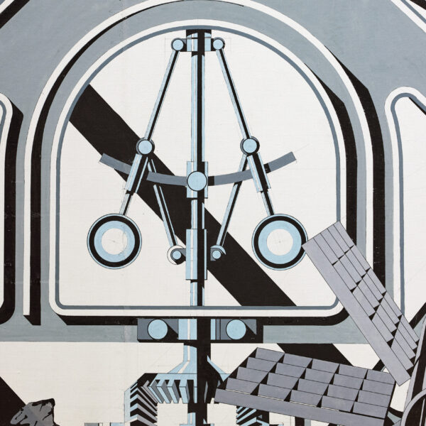Acrylique et mine de plomb sur toile, Roland Michenet (1945-1974), vers 1967, vue 5