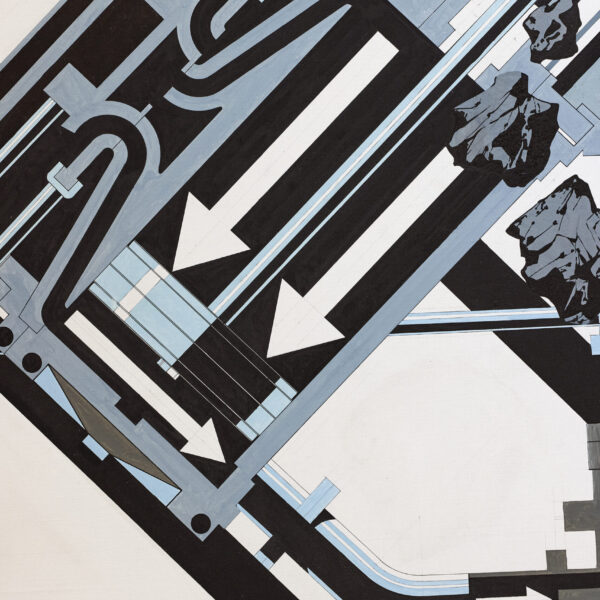 Acrylique et mine de plomb sur toile, Roland Michenet (1945-1974), vers 1967, vue 6