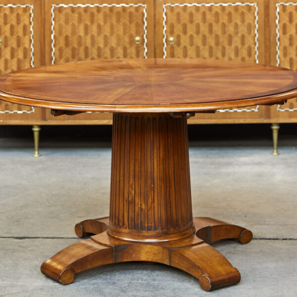Round extending table, attributed to Alfred Porteneuve (1896-1949), circa 1940, view 3