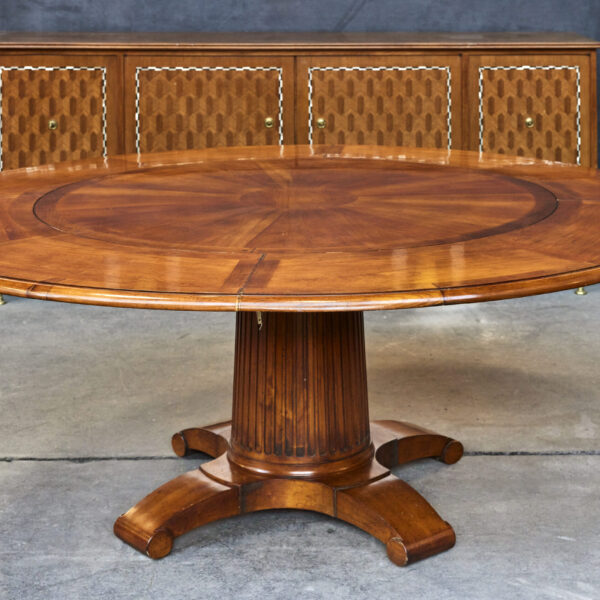 Round extending table, attributed to Alfred Porteneuve (1896-1949), circa 1940, view 2