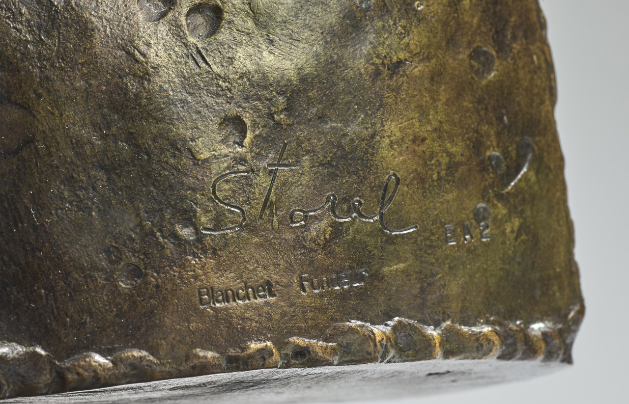 Sergio Storel Petit Totem bronze 1962 épreuve d’artiste 4/4 52 × 20 × 7 cm