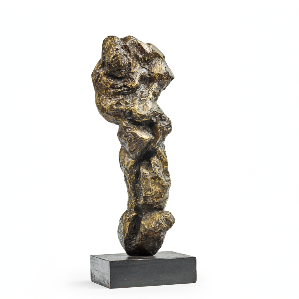 « Personnage tourmenté » en bronze doré, Gérard Koch (1926-2014), 1969