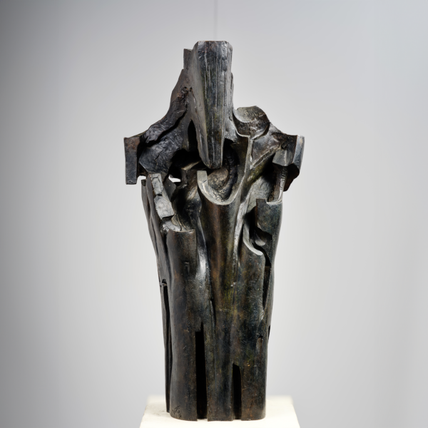 Georges Violet Composition abstraite bronze patine brune Susse Frères 1963 justifié 1/6 H. 95 cm