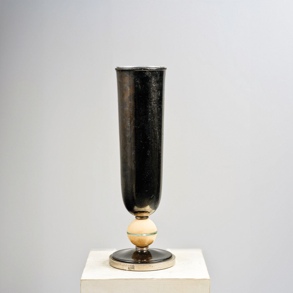 Grande lampe Art déco en ébène, attribuée à Ernest Boiceau (1881-1950), vers 1925
