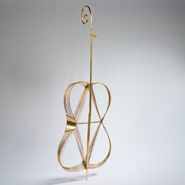 Janine Janet sculpture scénographique laiton 1966 pièce unique Roger & Gallet manque sur le manche