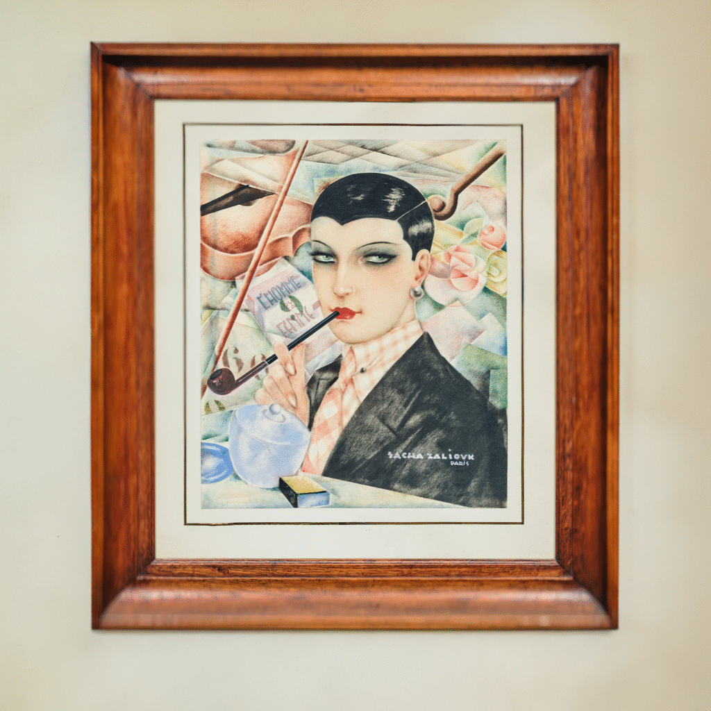 « La Garçonne », technique mixte, Sacha Zaliouk (1887-1971), 1927