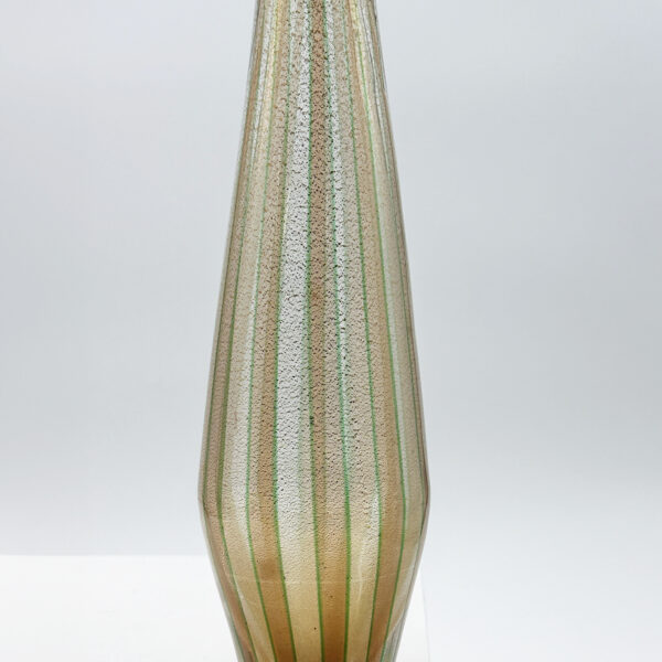 Vase « A fasce » en verre à feuilles d’or, Flavio Poli (1900-1984) pour Seguso, vers 1950, vue 4