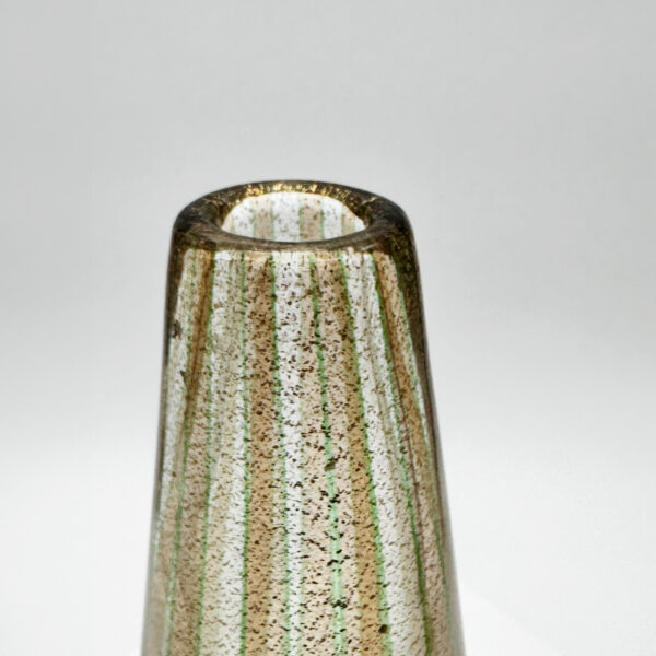 Vase « A fasce » en verre à feuilles d’or, Flavio Poli (1900-1984) pour Seguso, vers 1950, vue 2
