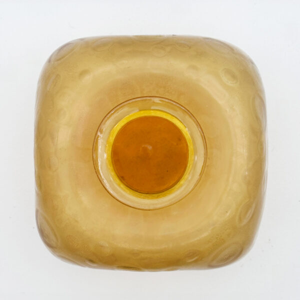 Vase « Serica » n°37 en verre ambré craquelé, A.D. Copier (1901-1991) pour Leerdam, vers 1932, vue 4