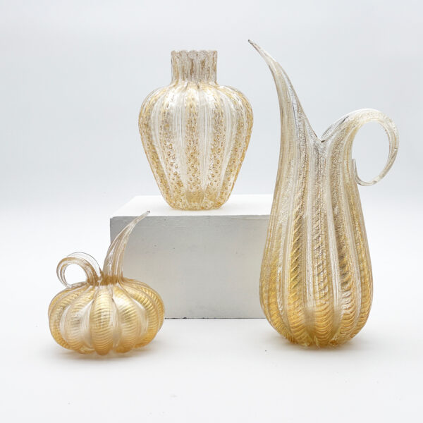 “Cordonato oro” vase in blown glass, Ercole Barovier (1889-1974) for Barovier & Toso, circa 1952, view 2