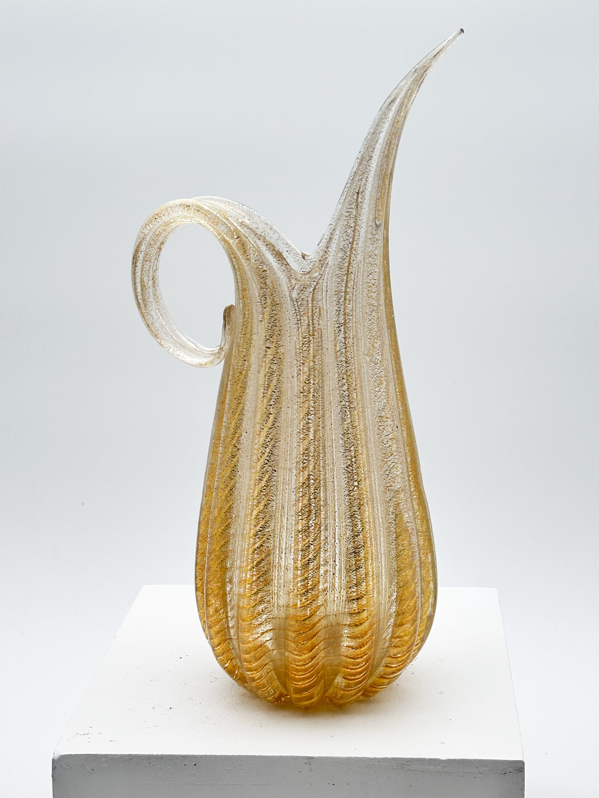 Vase Cordonato oro Barovier e Toso verre soufflé incrustation feuilles d’or ca. 1952