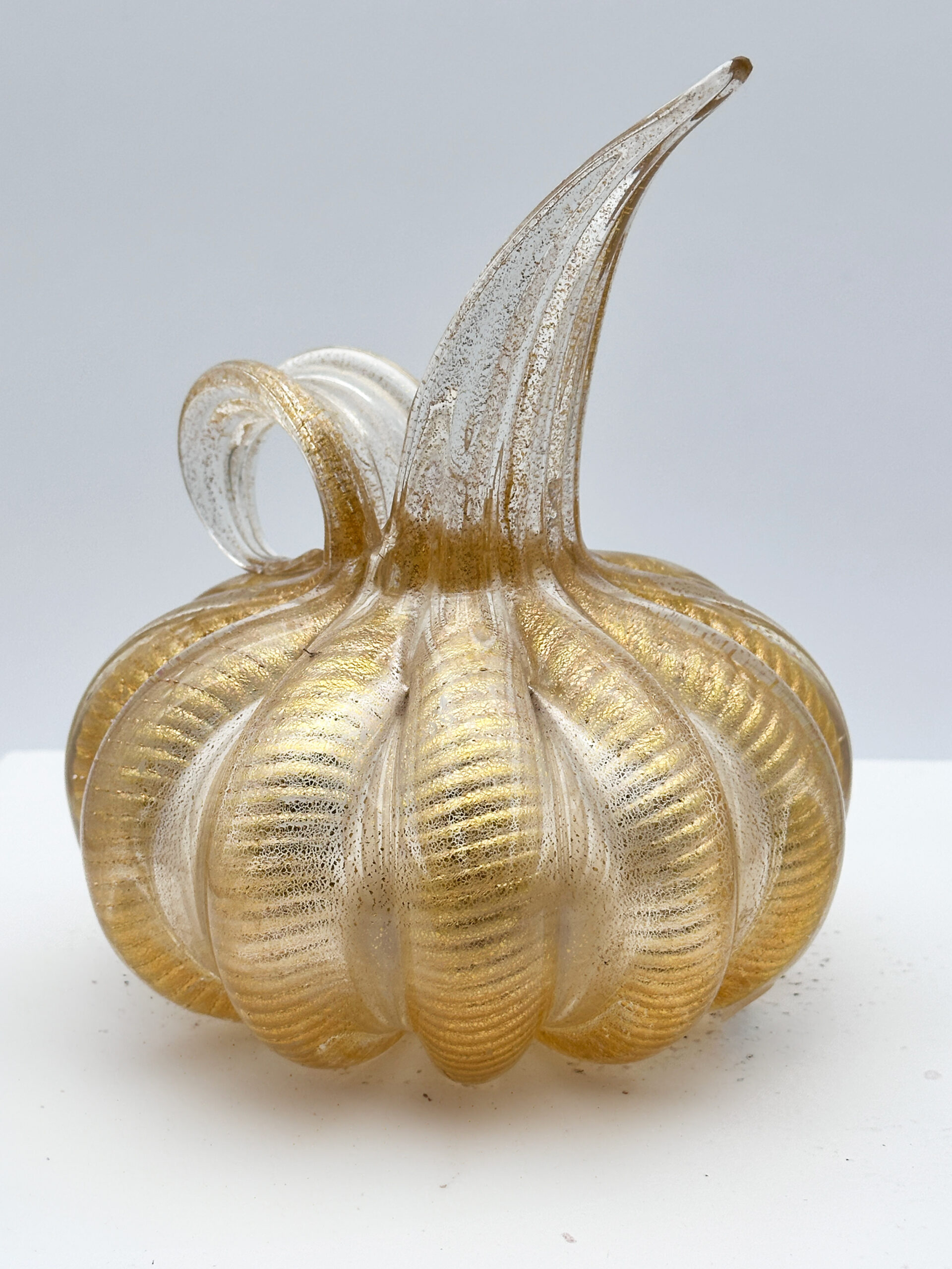 Vase Cordonato oro Barovier e Toso verre soufflé incrustation feuilles d’or ca. 1952