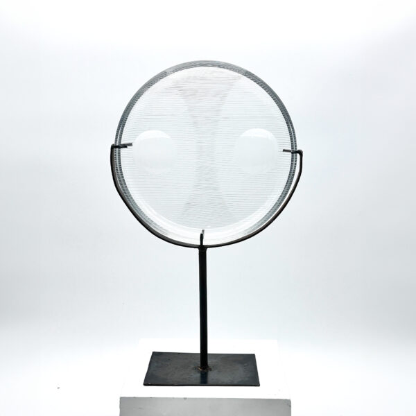 Jirí Harcuba assiette verre soufflé et gravé 1951