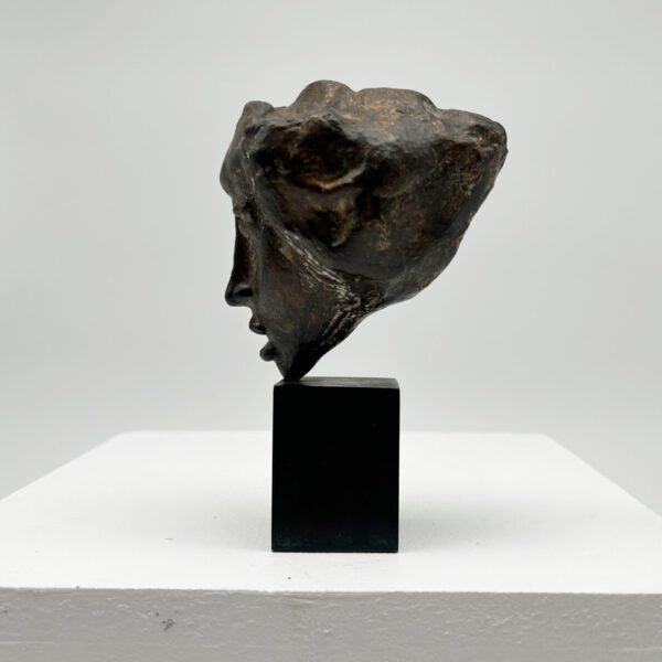 Calabrian mask in patinated bronze, Gualtiero Busato (1941-2025), 1977, view 3