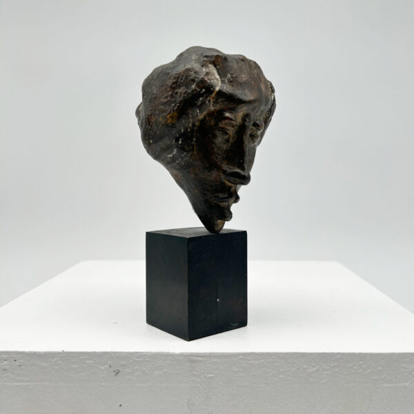 Calabrian mask in patinated bronze, Gualtiero Busato (1941-2025), 1977, view 4