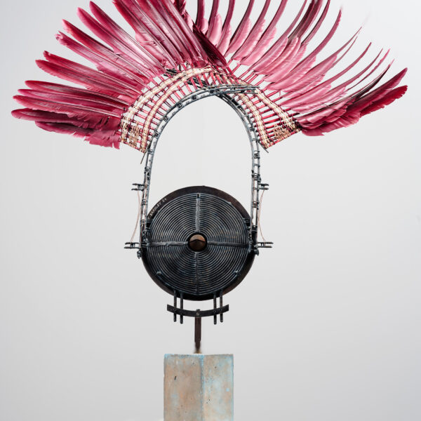 Sculpture « Composition à la coiffe de plume », Frédéric Barnley (né en 1954), 1994, vue 5