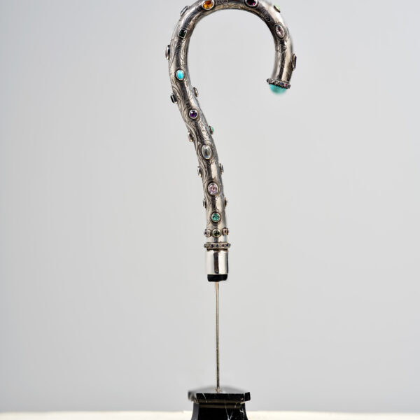 Pommeau de canne en argent, Gustave Sandoz, Paris, fin XIXe siècle, vue 2