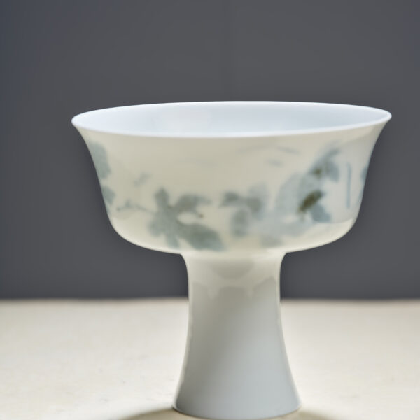 Flared porcelain bowl with floral frieze, Fance Franck (1931-2008) for Sèvres, circa 1970, view 2