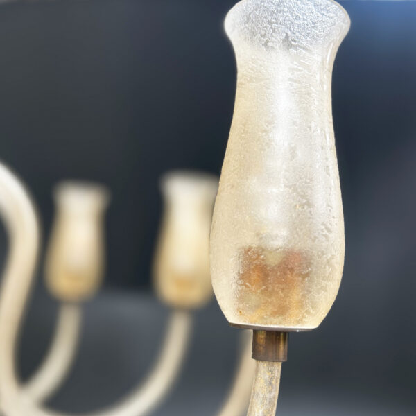Lustre en verre corroso à 12 bras, Jacques de Rumigny (1922-1981) pour Veronese, vers 1957, vue 5