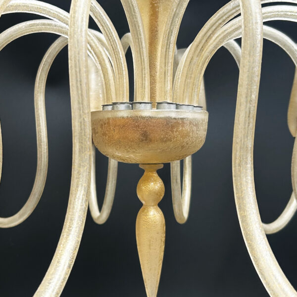 Lustre en verre corroso à 12 bras, Jacques de Rumigny (1922-1981) pour Veronese, vers 1957, vue 2