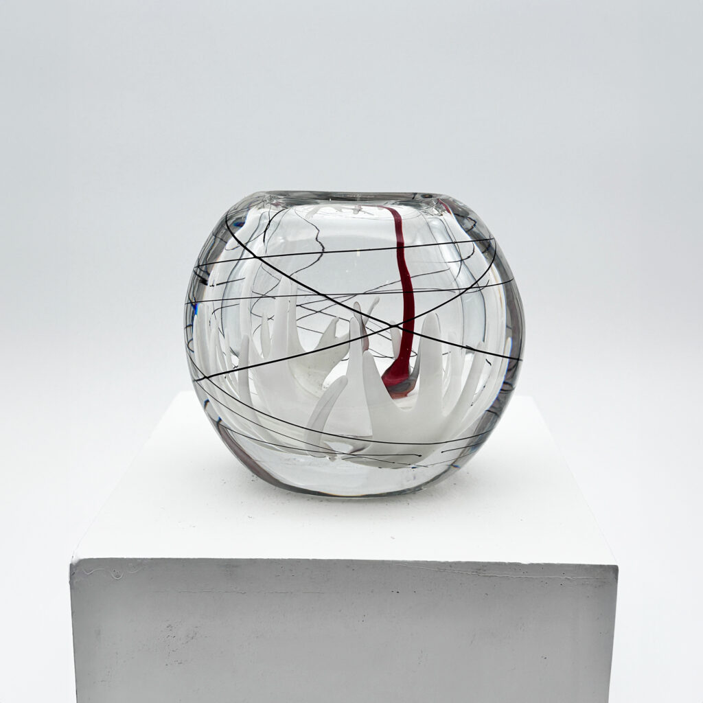Vase « Aquarium » en verre à inclusions, Vicke Lindstrand (1904-1983) pour Kosta, vers 1950