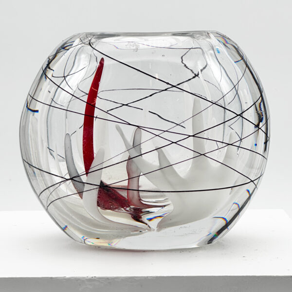 Vase « Aquarium » en verre à inclusions, Vicke Lindstrand (1904-1983) pour Kosta, vers 1950, vue 3